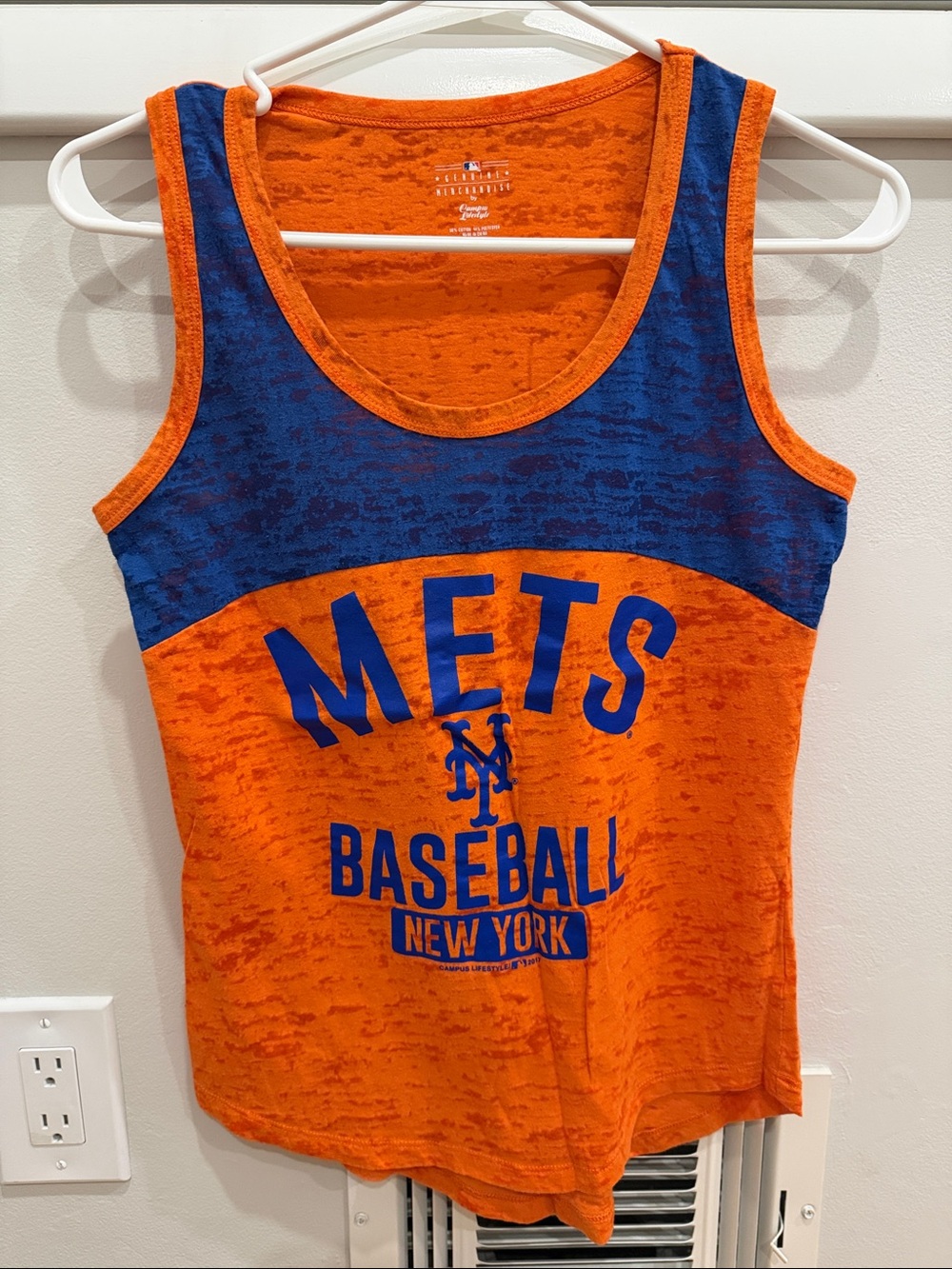 Women's New York Mets Orange & Blue Baseball Tank Top